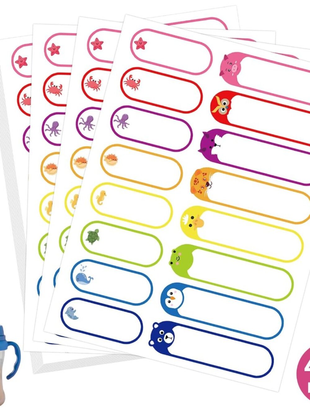 480 Pcs Waterproof Labels for Kids Stuff Daycare Name Bottle Essentials
